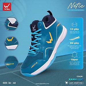 Giày bóng chuyền, bóng rổ Wika Netic - mẫu mới nhất 2024 - Hàng công ty