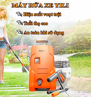 Máy Xịt Rửa Xe Cao Áp Rửa Xe Bọt Tuyết YILI 220V 1400W 90Bar Nhỏ Gọn Mạnh Mẽ Máy Rửa Xe Gia Đình