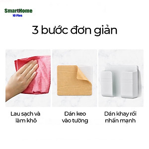 Giá đỡ điện thoại dán tường khi sạc MW5 kiêm khay đựng remote ( Màu ngẫu nhiên) Hàng chính hãng
