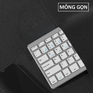 Bàn phím không dây mini W201S - đa kết nối bluetooth 5.0 + 3.0 + Usb wireless 2.4G cho máy tính laptop smartphone hàng nhập khẩu