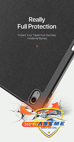 [iPad Air 6 M2] Bao Da Chính Hãng Dux Ducis Domo Kèm Khay Đựng Bút Dành Cho iPad Air 6 M2 -11 inch 2024. iPad Air 6 M2 - 13 inch 2024 - Hàng Nhập Khẩu 
