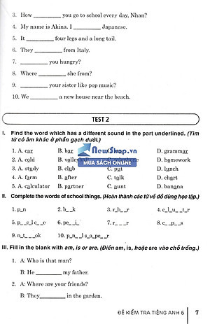 ĐỀ KIỂM TRA TIẾNG ANH 6 (BÁM SÁT SGK KẾT NỐI TRI THỨC VỚI CUỘC SỐNG)