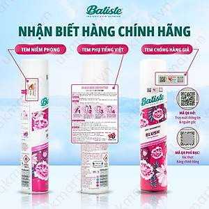 Dầu Gội Khô Batiste 200ml Dry Shampoo Gội khô Anh Chính Hãng 100% UK