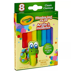 Hộp Đất Sét Tạo Hình 8 Màu Cơ Bản 136g - Crayola 570312