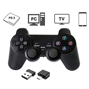Tay Cầm Chơi Game Không Dây 2.4ghz Cho PS3 - máy ví tính - PC - Smart tivi - Androidd Box - miếng lót chuột