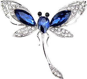 Trâm Cài Áo Nữ Quà Tặng Chuồn Chuồn Đính Đá Trang Nhã Sang Trọng (Kèm Hộp)