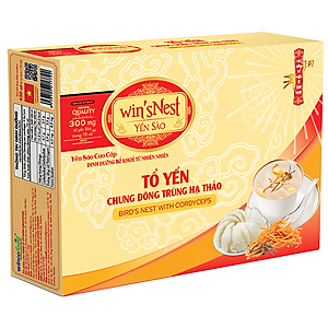 Yến Sào wins'Nest 300mg tổ yến chưng đông trùng hạ thảo (6 Lọ x 70 ml / Hộp)