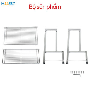 Kệ đựng gia vị nhà bếp 2 tầng Inox 304 đa năng Hobby home decor GV2TN