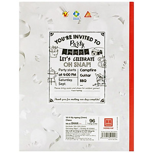 Vở 4 Ô Ly Ngang 96 Trang 58gsm Class Let's Party - Hồng Hà 0444
