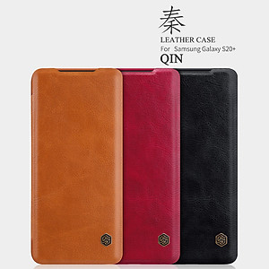 Bao da Leather cho Samsung Galaxy S20 Plus hiệu Nillkin Qin HPK-01 (Chất liệu da cao cấp, có ngăn đựng thẻ, mặt da siêu mềm mịn) - Hàng chính hãng