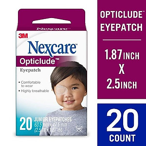 Combo 20 miếng dán mắt hỗ trợ nhược thị trẻ em 3M 1537 cỡ bé - Cho trẻ dưới 4 tuổi | Xuất xứ Ba Lan