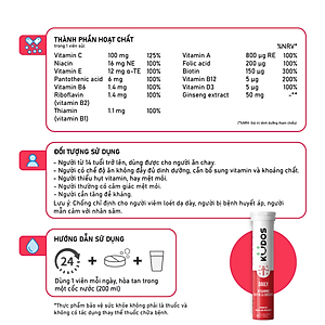 Thực phẩm bảo vệ sức khỏe KUDOS DAILY VITAMINS PLUS BIOTIN & GINSENG (20 viên/tuýp)