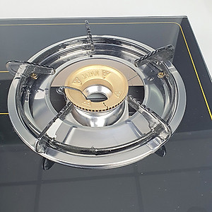 Bếp Ga Đôi RAIDEN Mặt Kiếng Cường Lực Khung Inox Bền Bỉ-Hàng Chính Hãng