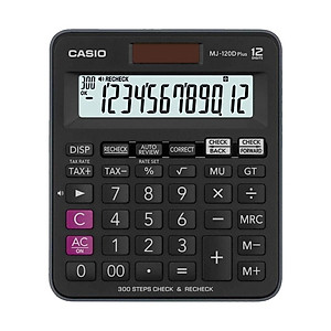 Máy tính Casio MJ-120DPLUS-BK chính hãnh dành cho văn phòng, cửa hàng và shop bán hàng
