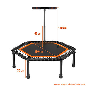 BG Sàn nhún 50 INCH Đệm bật nhún cao cấp có tay cầm Trampoline dành cho mọi lứa tuổi (hàng nhập khẩu)