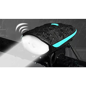 Đèn xe đạp thể thao siêu sáng có còi pin sạc usb led T6 chống nước - Đèn còi xe đạp có 3 chế độ sáng còi to