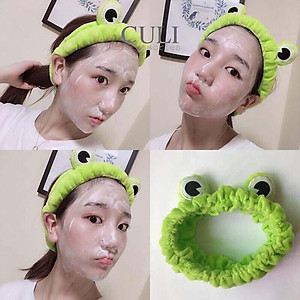 Băng đô cài tóc, Bờm cài tóc ếch xanh, dùng cài tóc tẩy trang, rửa mặt siêu đáng yêu