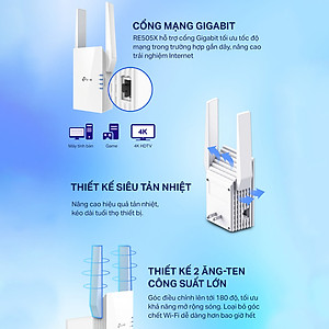 Bộ Mở Rộng Sóng Wifi TP-Link Archer RE505X Chuẩn AX1500 - HÀNG CHÍNH HÃNG