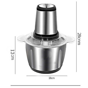 Máy Xay Thịt Đa Năng Cối Inox 2 Lít Dao Thép 4 Lưỡi
