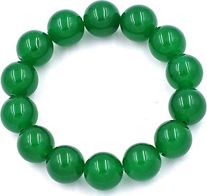 Vòng chuỗi đeo tay đá thạch anh xanh lá 14 ly - Chuỗi hạt đeo tay đá phong thủy