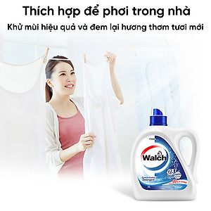 Nước giặt Walch đậm đặc siêu tiết kiệm, kháng khuẩn, khử mùi, tiêu diệt mạt bụi 99%, thích hợp cửa trên và cửa trước(Túi 2L+Chai 3L)