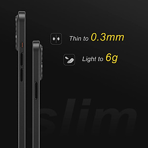 Ốp lưng chống sốc siêu mỏng 0.3mm cho iPhone 13 Pro hiệu Memumi mặt lưng nhám mềm mịn - hàng nhập khẩu
