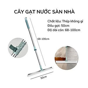Cây Gạt Nước Chà Sàn Nhà Tắm Silicon Thông Minh Xoay 360 Độ LOẠI 50CM - HÀNG CHÍNH HÃNG MINIIN