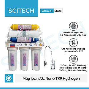 Máy lọc nước Nano TK9 Hydrogen by Scitech (Không dùng điện, không nước thải, tích hợp công nghệ tạo nước ion kiềm) - Hàng chính hãng