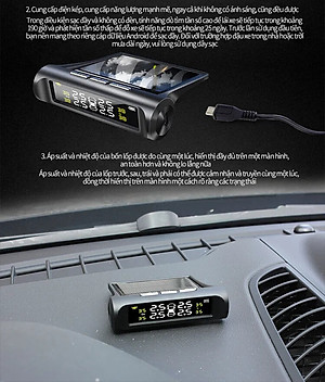 Cảm biến áp suất lốp van ngoài sử dụng năng lượng mặt trời