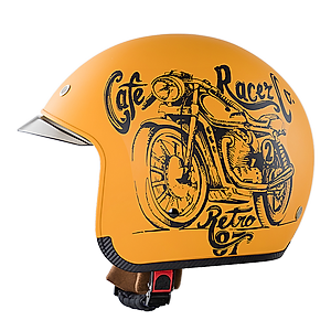 Mũ Bảo Hiểm 3/4 M139 - Cam Tem