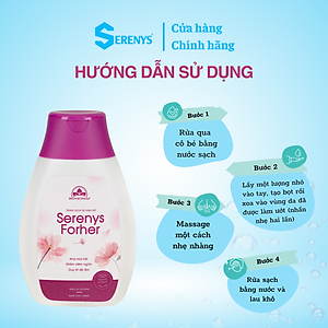 Dung dịch vệ sinh nữ Serenys Foher 200ml giúp khử mùi hôi, giảm viên ngứa, cân bằng độ ẩm, độ Ph