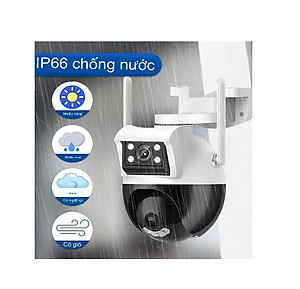 Camera Wifi Yoosee PTZ 2 Mắt Xoay 360 Độ - Đàm Thoại 2 Chiều - Báo Động Chống Trộm - Ban Đêm Có Màu - hàng nhập khẩu