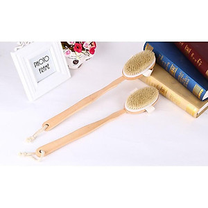 Cây Cọ lưng Tre Chải Khô, Ướt (Tẩy tế bào chết - Gậy tắm chà lưng - Có thể tháo rời - Bàn Chải Khô Cán dài FMA1116