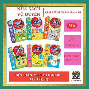 Sách - Bóc Dán Phát Triển Trí Tuệ Cảm Xúc CQ, IQ, EQ 299+ Stickers (6 Cuốn)