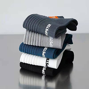 [T10] Combo 5 đôi tất nam cổ cao thể thao Hàn Quốc vớ nam cao cấp co giãn 4 chiều