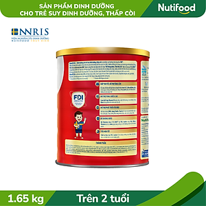 Sữa bột Nutifood GrowPLUS+ Suy Dinh Dưỡng (Đỏ) 2+ Lon 1,65KG