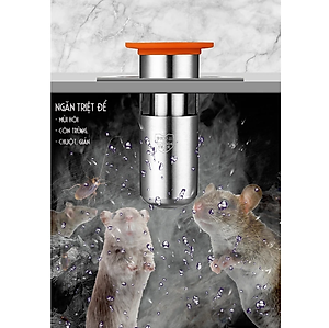 Phụ kiện ngăn mùi KG90 nhà tắm, lắp thoát sàn chống mùi hôi ngăn vi khuẩn trào ngược lên chất liệu inox304 - Hàng chính hãng