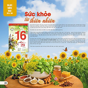 Lịch Bloc 2026 - Sức khỏe từ thiên nhiên (20x30 cm) - AH10