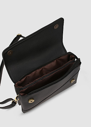 Túi đeo chéo nữ thanh lịch IDIGO FB2 - 380, túi xách cầm tay dáng chữ nhật nắp gập