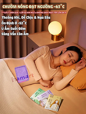 Miếng Dán Đau Bụng Kinh Hamart Dán Chườm Ấm Bụng Giữ Nhiệt Cơ Thể 3 Vị Thảo Dược Thiên Nhiên