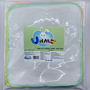 Combo 10 Tấm Lót Chống Thấm Cao Cấp Unmei Cho Bé Từ Sơ Sinh 30x30 - Sản Phẩm Có Thể Giặt Bằng Máy Giặt - Tấm Lót Sơ Sinh Thương Hiệu Unmei