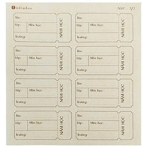 Bộ 24 Nhãn Vở C - Linh Lan