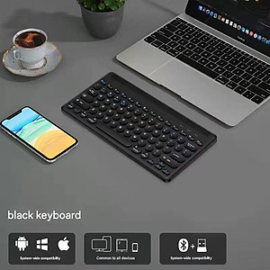 Bộ Bàn phím chuột không dây W609 có khe để điện thoại , máy tính bảng - kết nối bluetooth 5.0 + Usb 2.4g Pin sạc TypeC hàng nhập khẩu