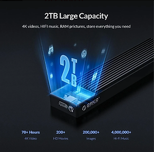 Hộp ổ cứng M.2 SSD USB 3.1 Gen 1 ORICO M2PF-C3-BK - Đen - Hàng chính hãng