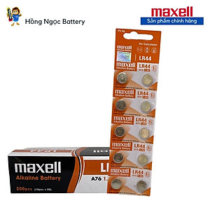 Vỉ 10 Viên pin LR44 MAXELL 1,5V