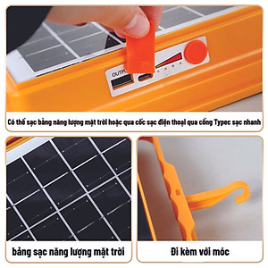 Đèn LED Năng Lượng Mặt Trời Cầm Tay 500W, Đa Năng, Chống Nước, Đổi Màu hàng nhập khẩu