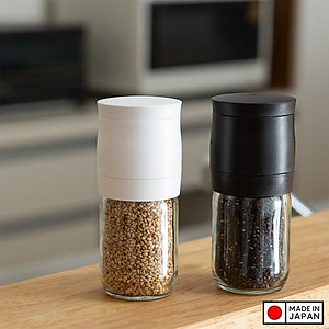 Lọ/ hũ xay tiêu cầm tay thủy tinh Echo Metal - Made in Japan