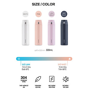 Bình Giữ Nhiệt LocknLock Featherlight One-touch Tumbler LHC3257 500ml