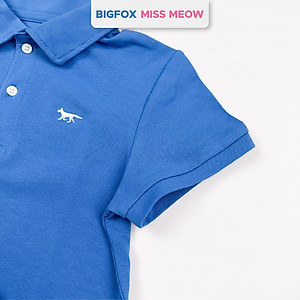 Áo polo bé trai Bigfox Miss Meow mùa hè chất cá sấu, áo có cổ đồng phục đi học size đại 7-15 tuổi 50kg