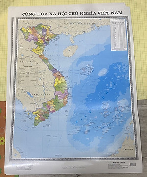 Tranh Việt Nam : 34 tỉnh thành - Size A0 ép bóng đẹp